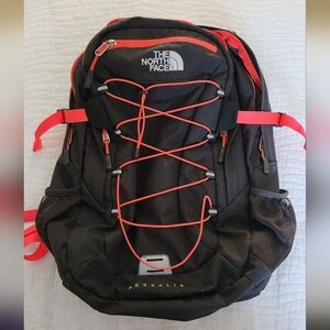 The North Face Borealis Neon Pink Dark Grey Outdoor School Travel Pad Backpack